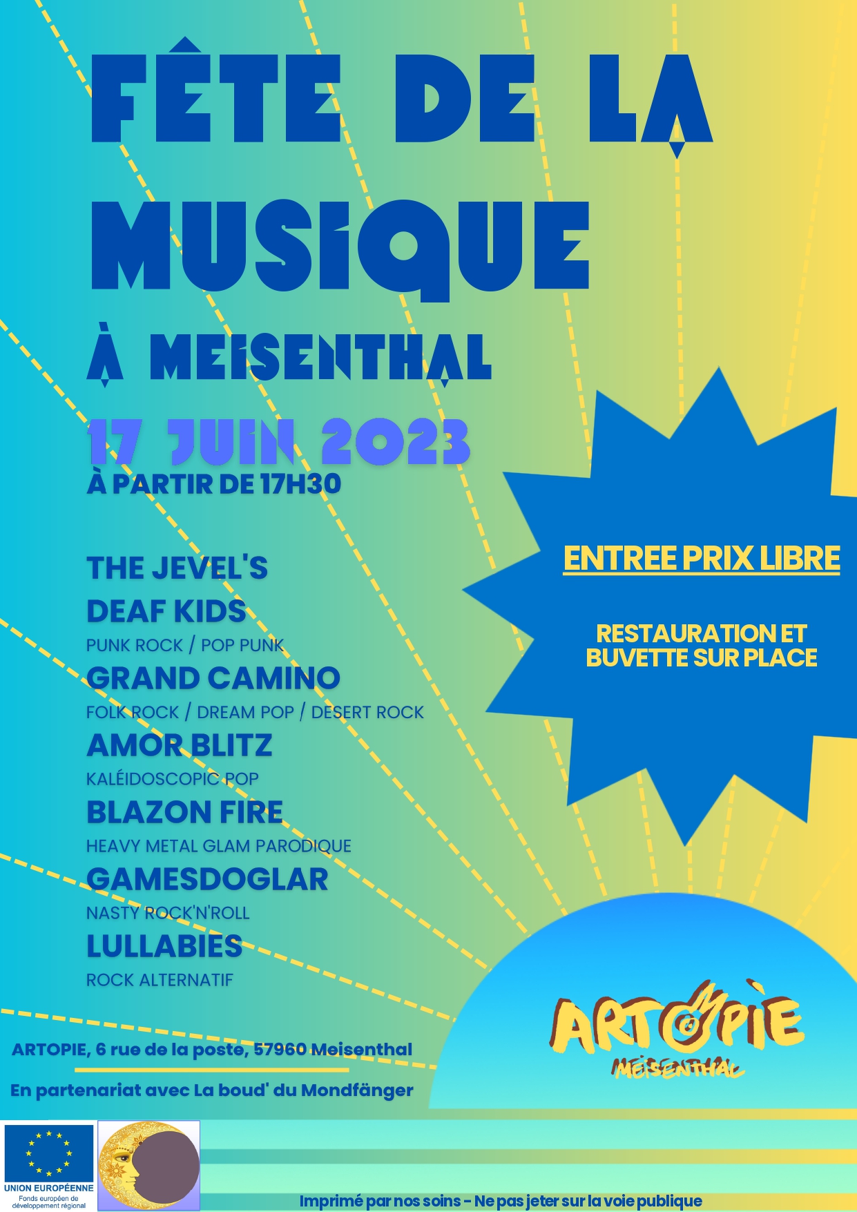 Fête de la Musique le 17 juin à Meisenthal